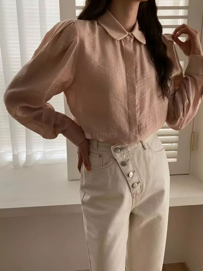 Tizzi - Korean Women Fashion - #womensfashion - Powder Blouse - 4