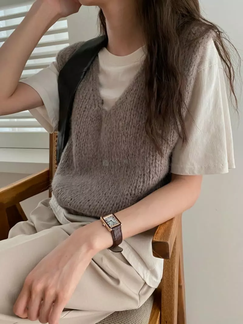 Tizzi - Korean Women Fashion - #restrostyle - Kid Knit Vest - 2