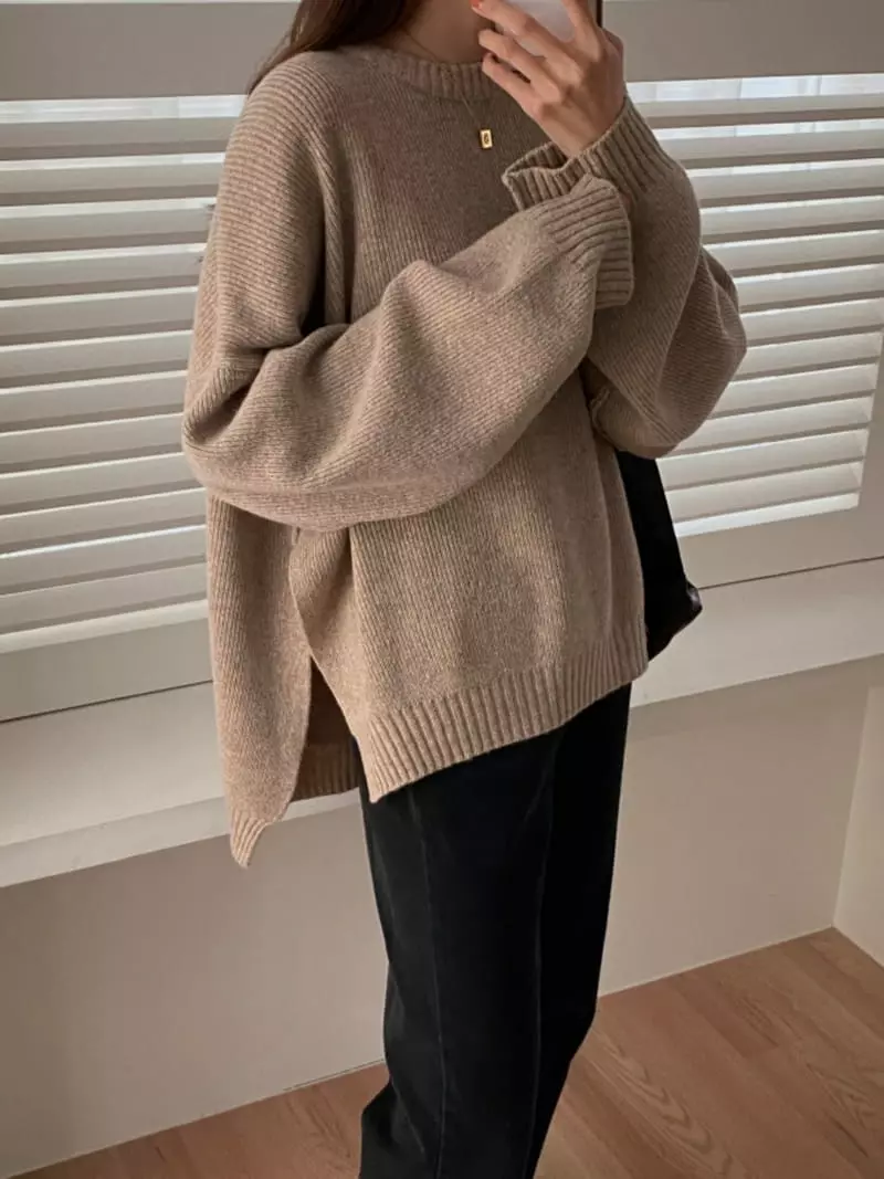 Tizzi - Korean Women Fashion - #restrostyle - Lam Open Knit Tee - 2