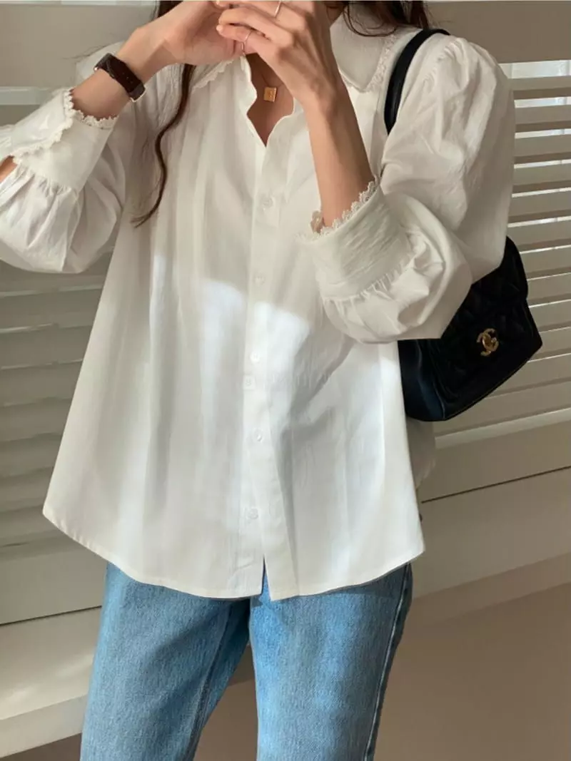 Tizzi - Korean Women Fashion - #shopsmall - Pure Pin Tuck Blouse - 4
