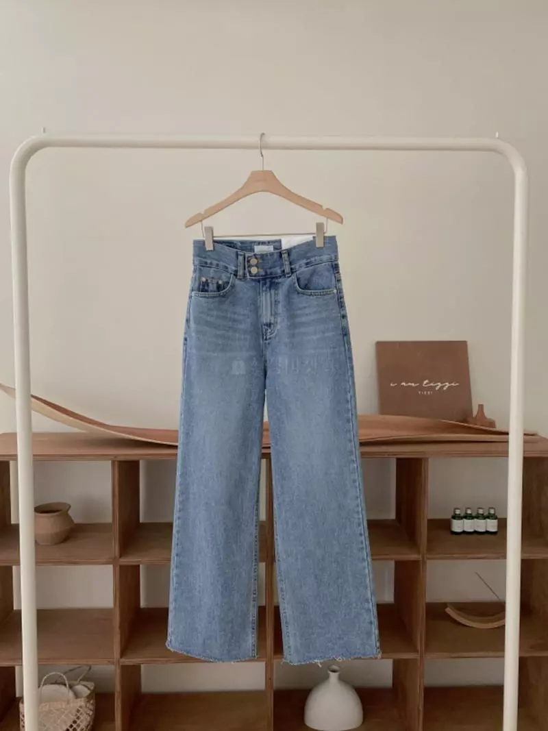 Tizzi - Korean Women Fashion - #vintageinspired - Two Button Jeans - 3