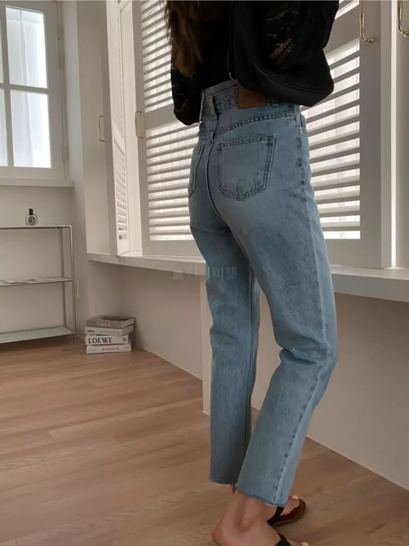 Tizzi - Korean Women Fashion - #vintagekidsstyle - Double Ob Jeans - 2
