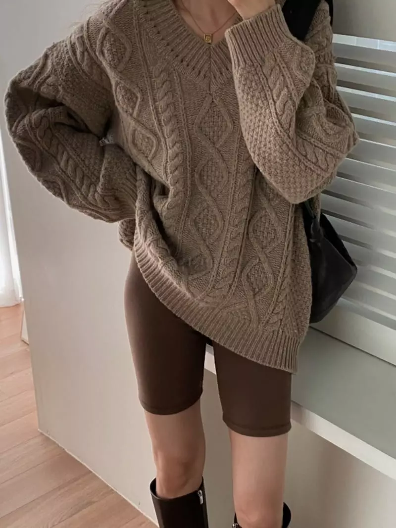 Tizzi - Korean Women Fashion - #womensfashion - Fisherbox Knit Tee - 3