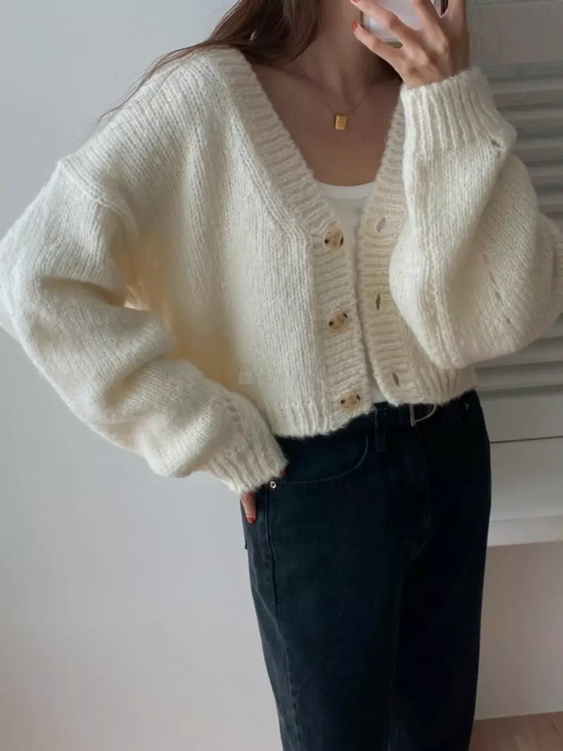 Tizzi - Korean Women Fashion - #womensfashion - Alpha Mini Cardigan - 3