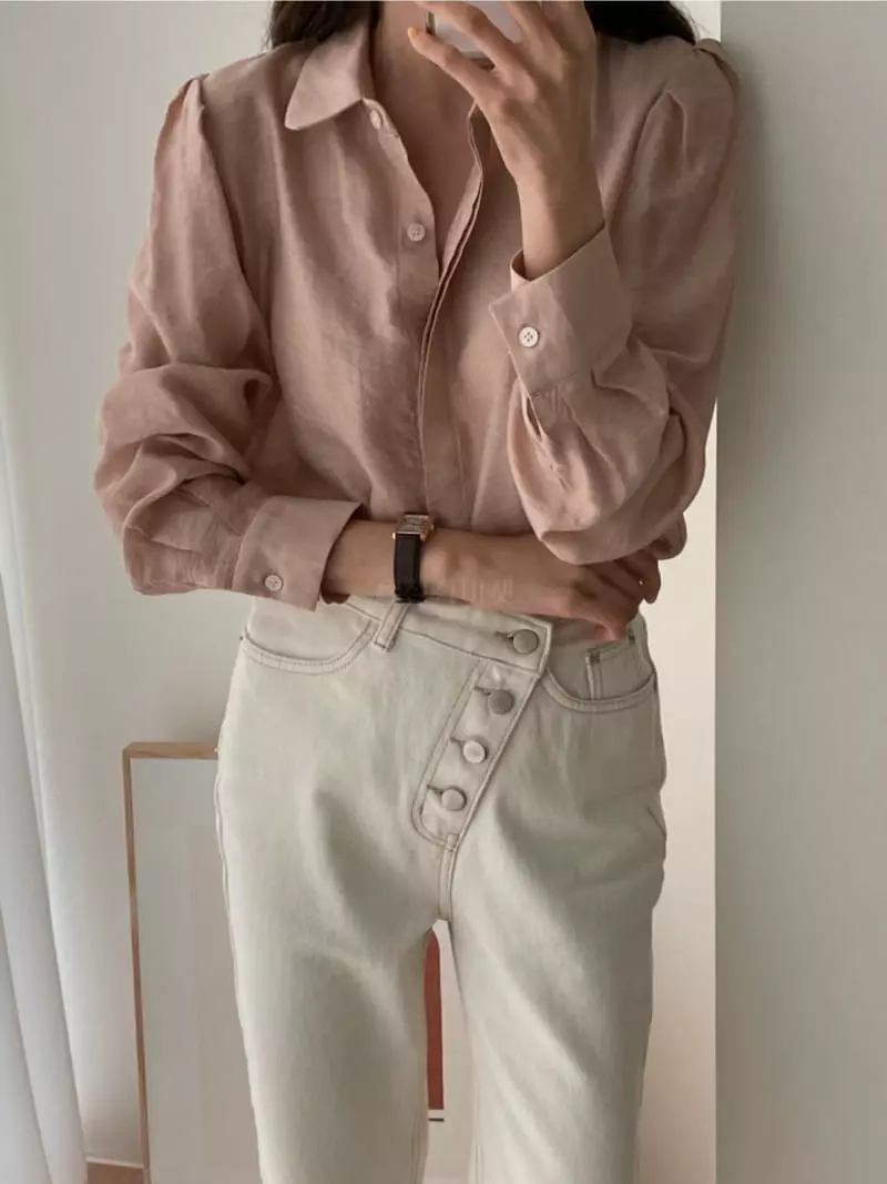 Tizzi - Korean Women Fashion - #womensfashion - Powder Blouse - 3