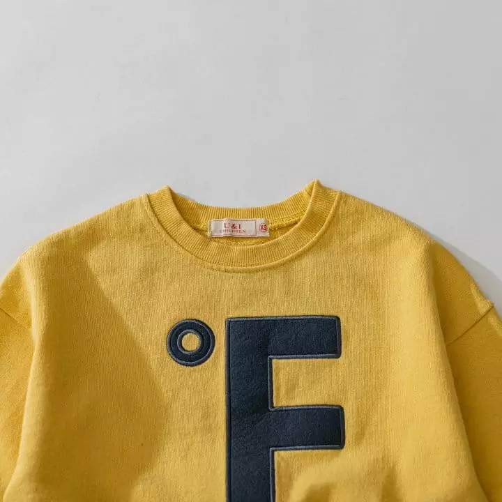 U & I - Korean Children Fashion - #Kfashion4kids - F Embroidery Sweatshirt - 3