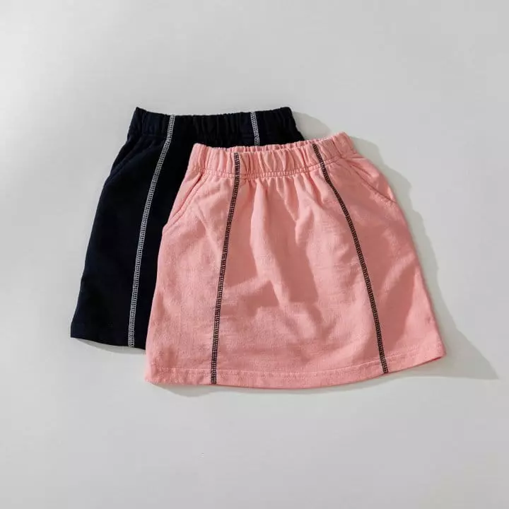 U & I - Korean Children Fashion - #kidsstore - Skirt Coverstitch Skirt - 7