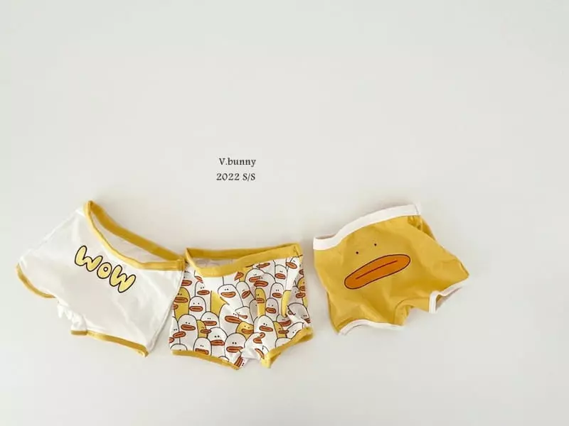 V Bunny - Korean Children Fashion - #Kfashion4kids - Duck Underwear [set of 3] - 2