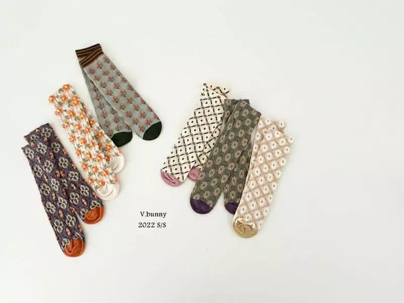 V Bunny - Korean Children Fashion - #Kfashion4kids - Pansy Socks [set of 3] - 9