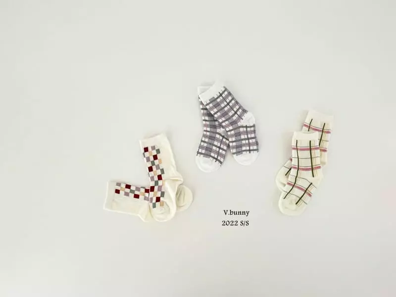 V Bunny - Korean Children Fashion - #childofig - Triple Socks [set of 3] - 5