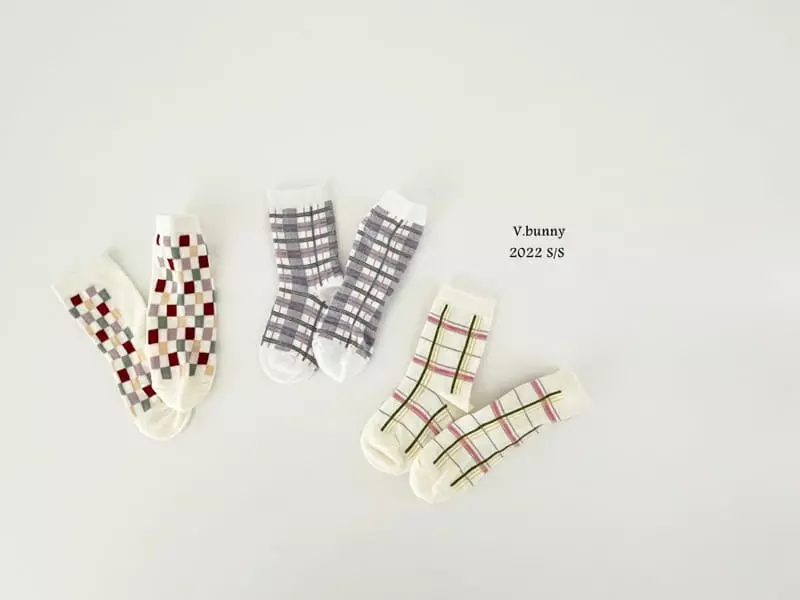 V Bunny - Korean Children Fashion - #childrensboutique - Triple Socks [set of 3] - 6