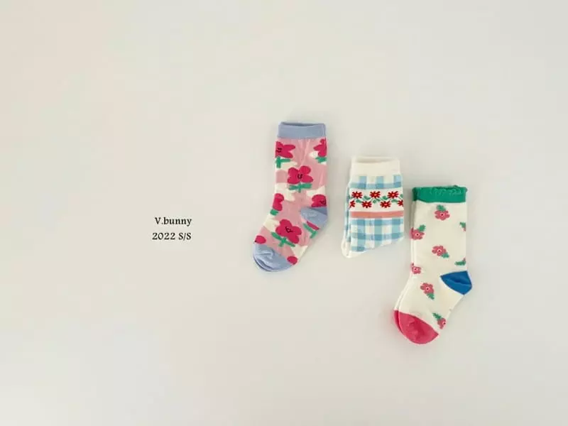 V Bunny - Korean Children Fashion - #fashionkids - Delpi Socks [set of 3] - 6