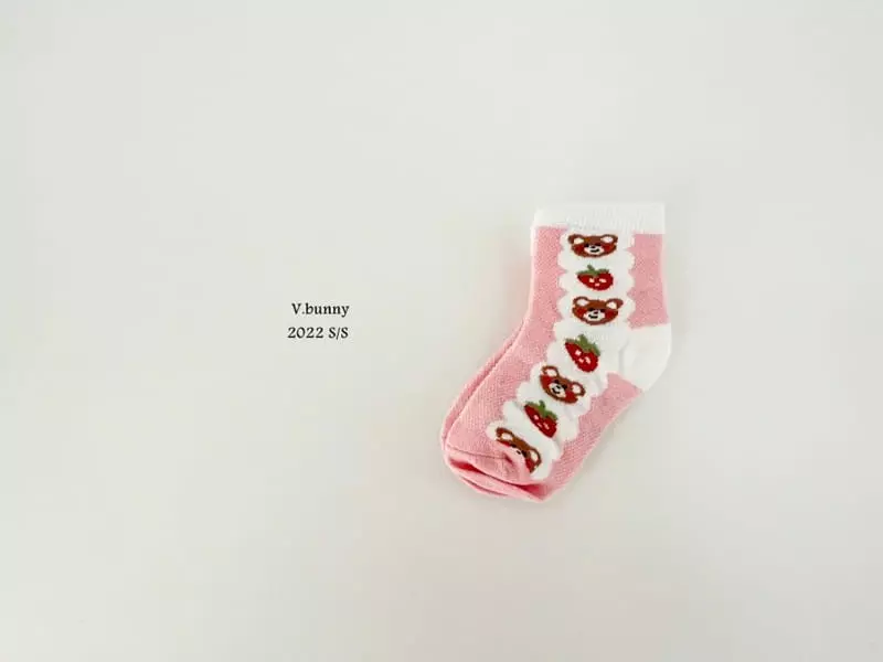V Bunny - Korean Children Fashion - #fashionkids - Strawberry Socks [set of 5] - 2