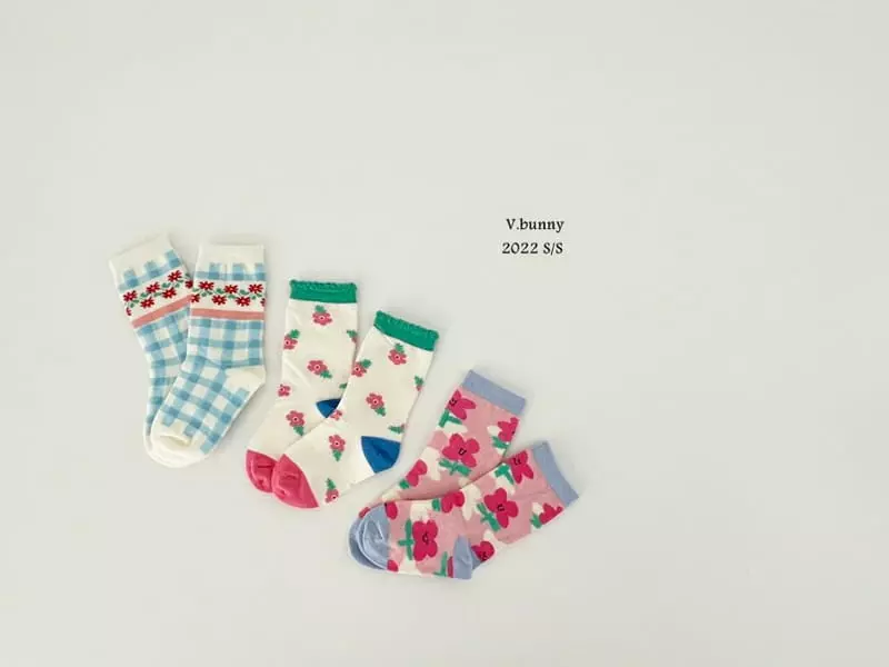 V Bunny - Korean Children Fashion - #kidsshorts - Delpi Socks [set of 3] - 7