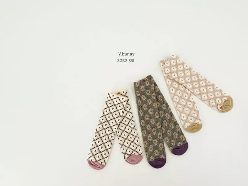 V Bunny - Korean Children Fashion - #kidsshorts - Pansy Socks [set of 3] - 6
