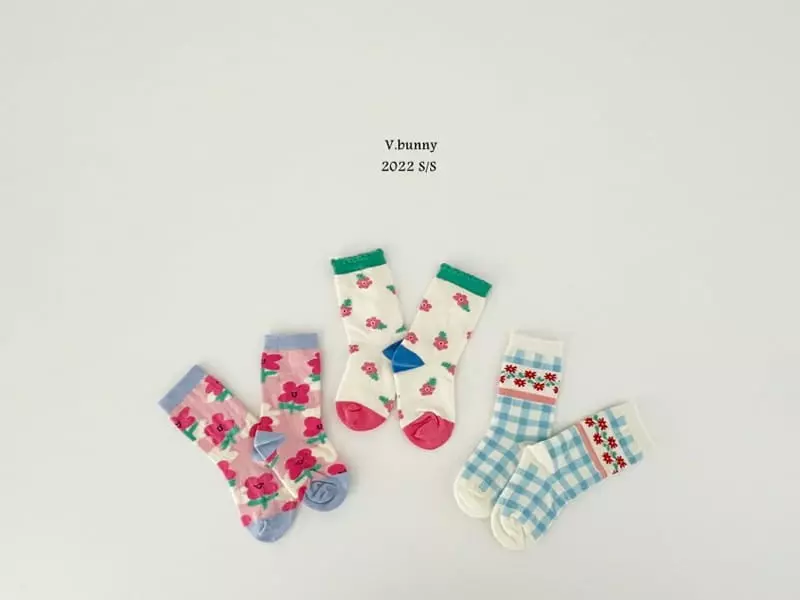 V Bunny - Korean Children Fashion - #kidsstore - Delpi Socks [set of 3] - 8