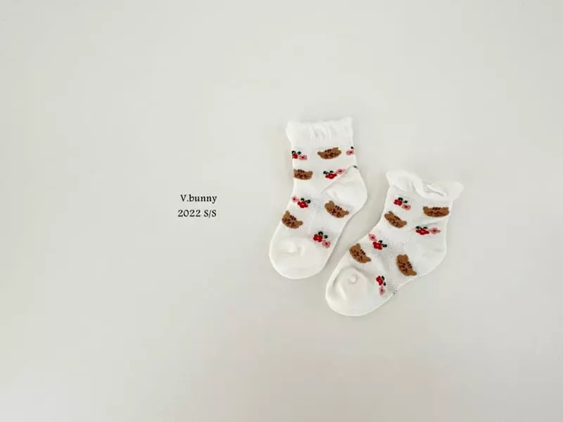 V Bunny - Korean Children Fashion - #kidsshorts - Strawberry Socks [set of 5] - 4