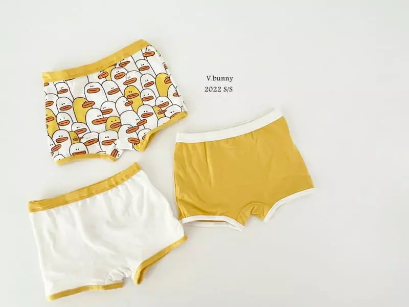V Bunny - Korean Children Fashion - #kidzfashiontrend - Duck Underwear [set of 3]
