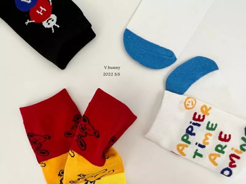 V Bunny - Korean Children Fashion - #minifashionista - Circus Socks [set of 3]
