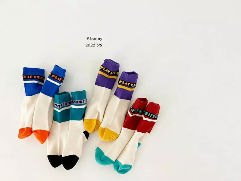 V Bunny - Korean Children Fashion - #minifashionista - Let's Socks [set of 4] - 6
