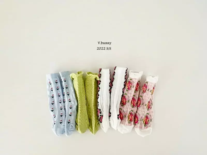 V Bunny - Korean Children Fashion - #minifashionista - Frill Socks Set [set of 4] - 4