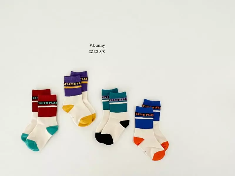V Bunny - Korean Children Fashion - #prettylittlegirls - Let's Socks [set of 4] - 7