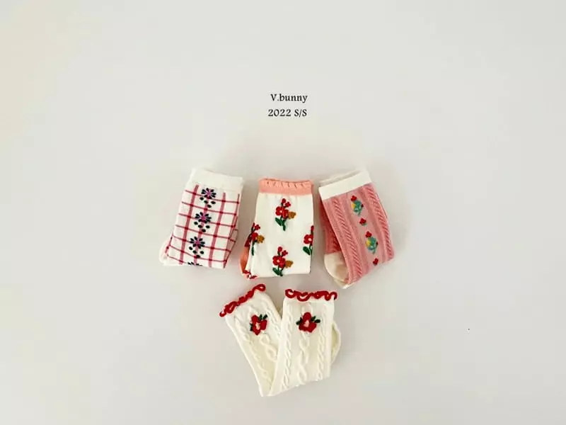 V Bunny - Korean Children Fashion - #stylishchildhood - Lisian Socks [set of 4] - 6
