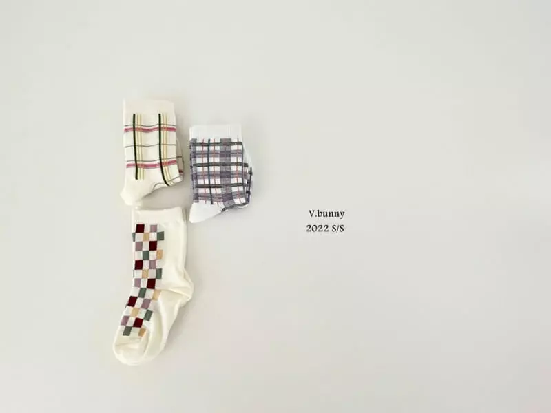 V Bunny - Korean Children Fashion - #toddlerclothing - Triple Socks [set of 3] - 4
