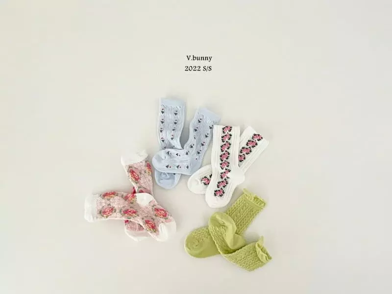 V Bunny - Korean Children Fashion - #todddlerfashion - Frill Socks Set [set of 4] - 5