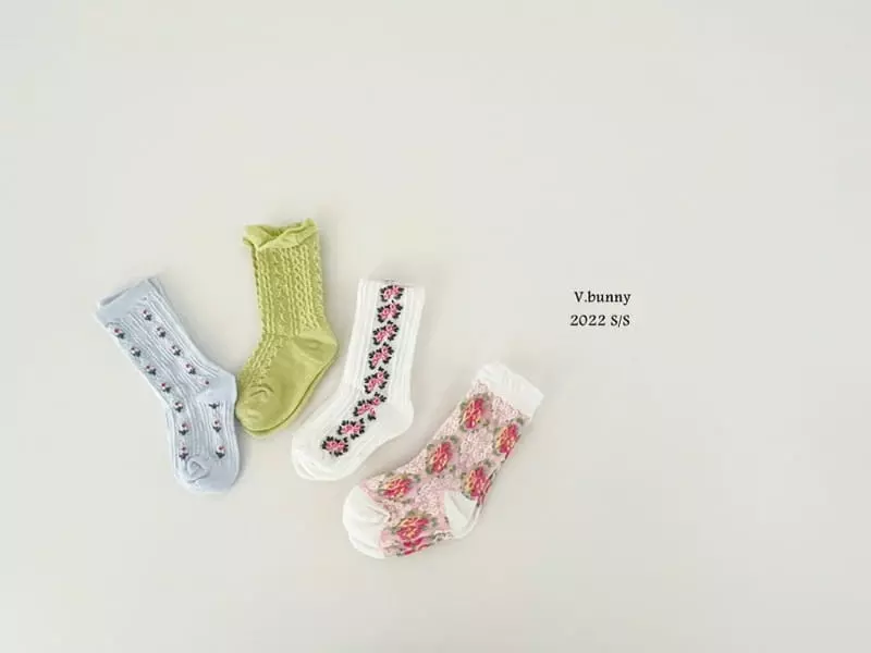 V Bunny - Korean Children Fashion - #toddlerclothing - Frill Socks Set [set of 4] - 6