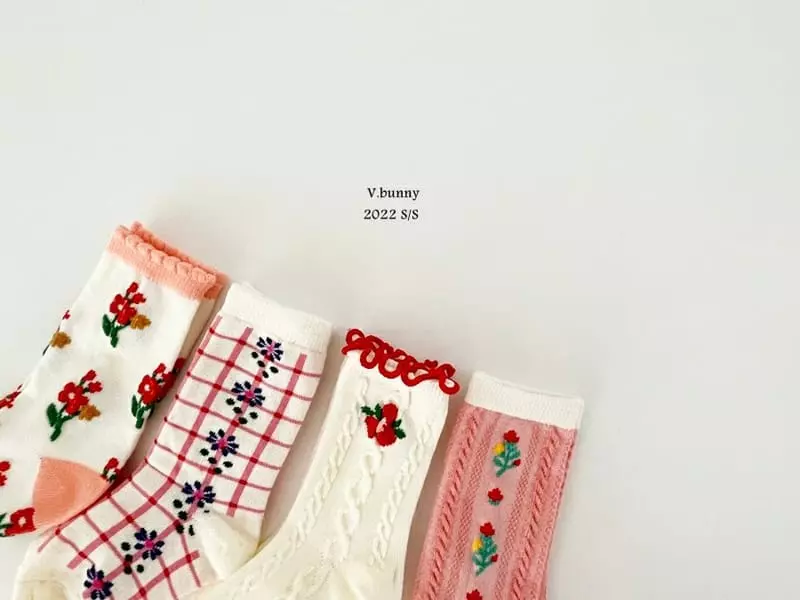 V Bunny - Korean Children Fashion - #toddlerclothing - Lisian Socks [set of 4] - 5