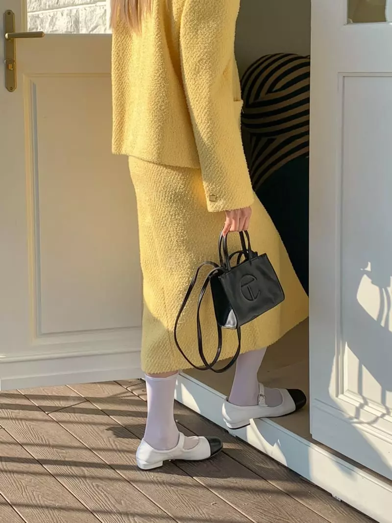 Vaara - Korean Women Fashion - #momslook - Hershey Tweed Skirt - 3