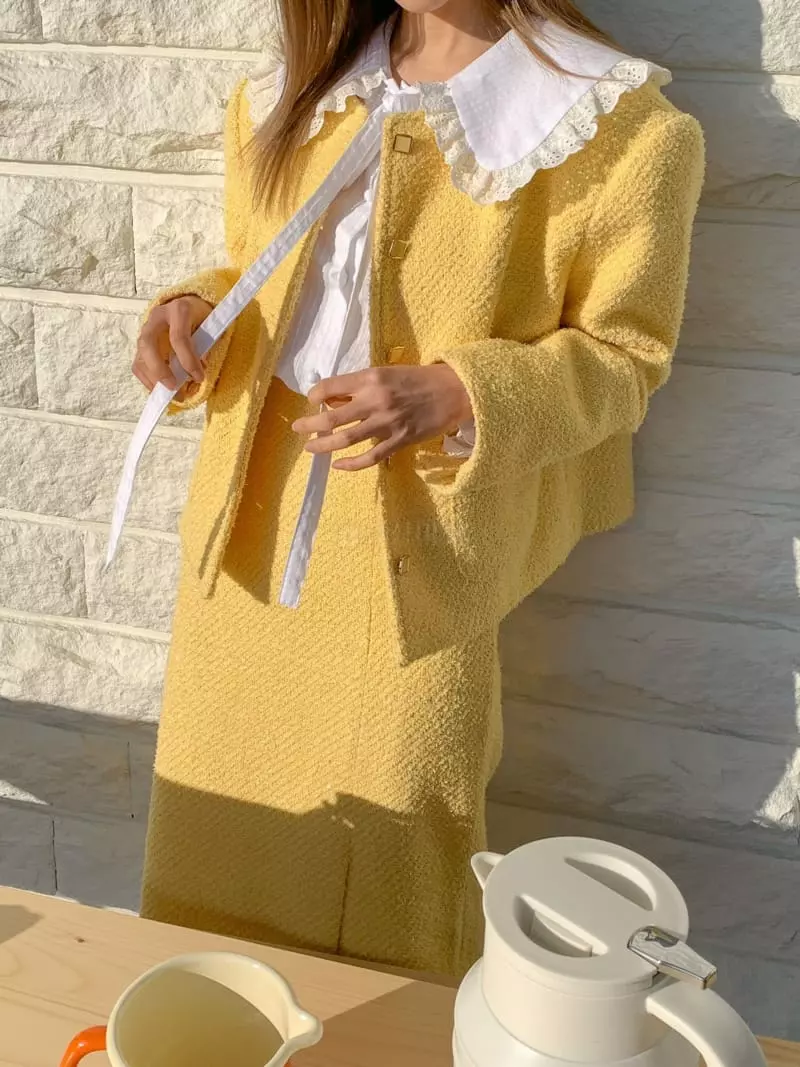 Vaara - Korean Women Fashion - #momslook - Hershey Tweed Jacket - 2