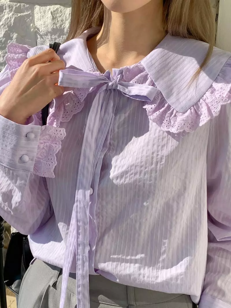 Vaara - Korean Women Fashion - #momslook - Margarine Blouse