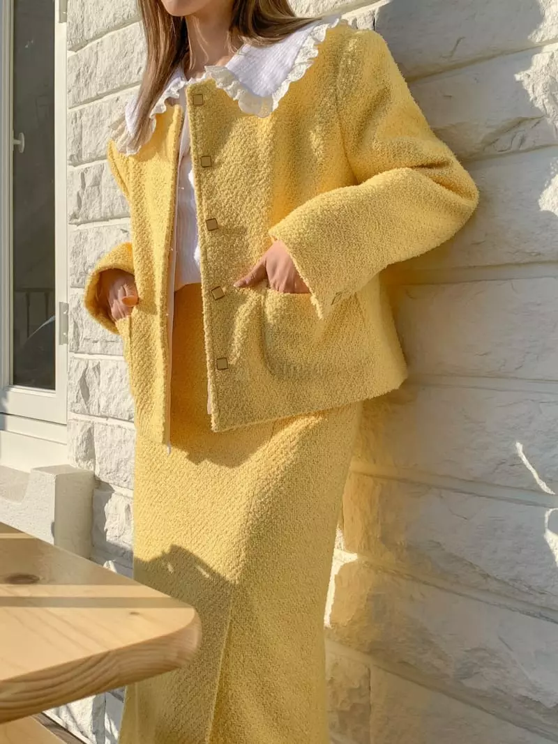 Vaara - Korean Women Fashion - #thelittlethings - Hershey Tweed Jacket