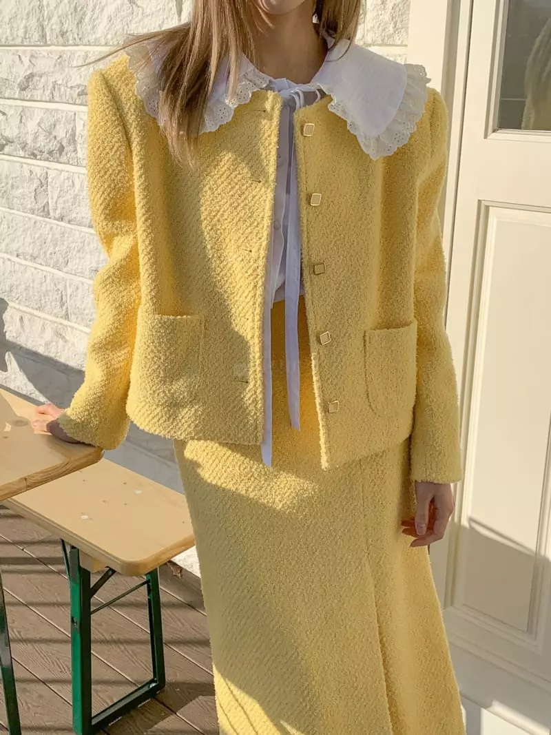 Vaara - Korean Women Fashion - #womensfashion - Hershey Tweed Jacket - 3