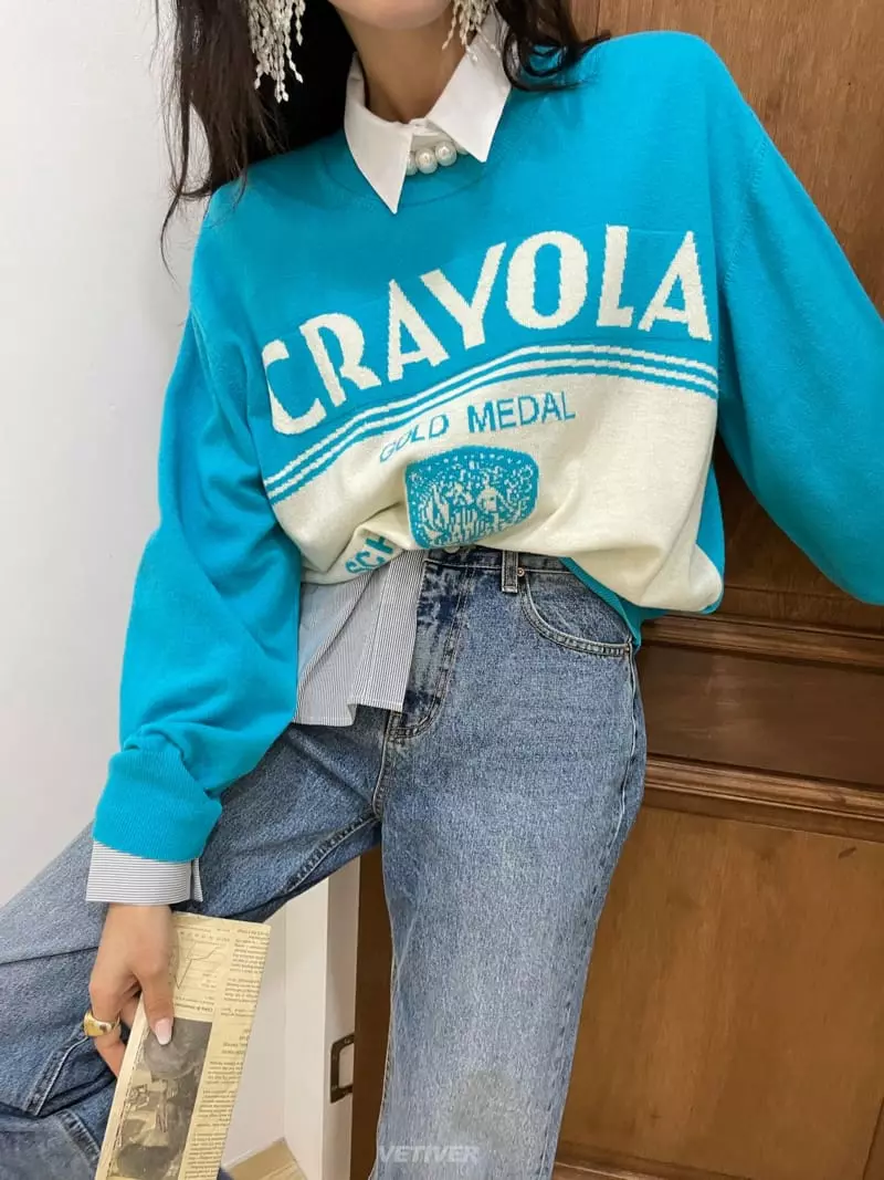 Vetiver - Korean Women Fashion - #momslook - Eight Round Knit Tee