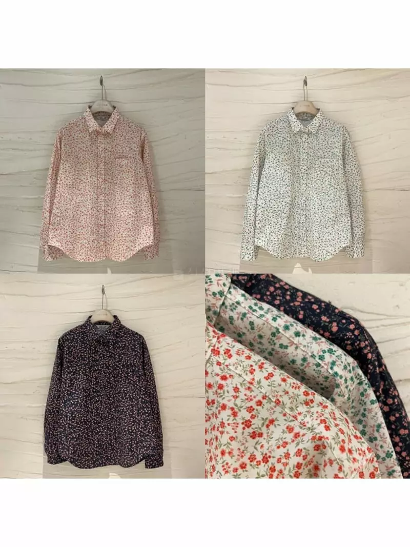 Vetiver - Korean Women Fashion - #vintagekidsstyle - Flower Shirt - 4