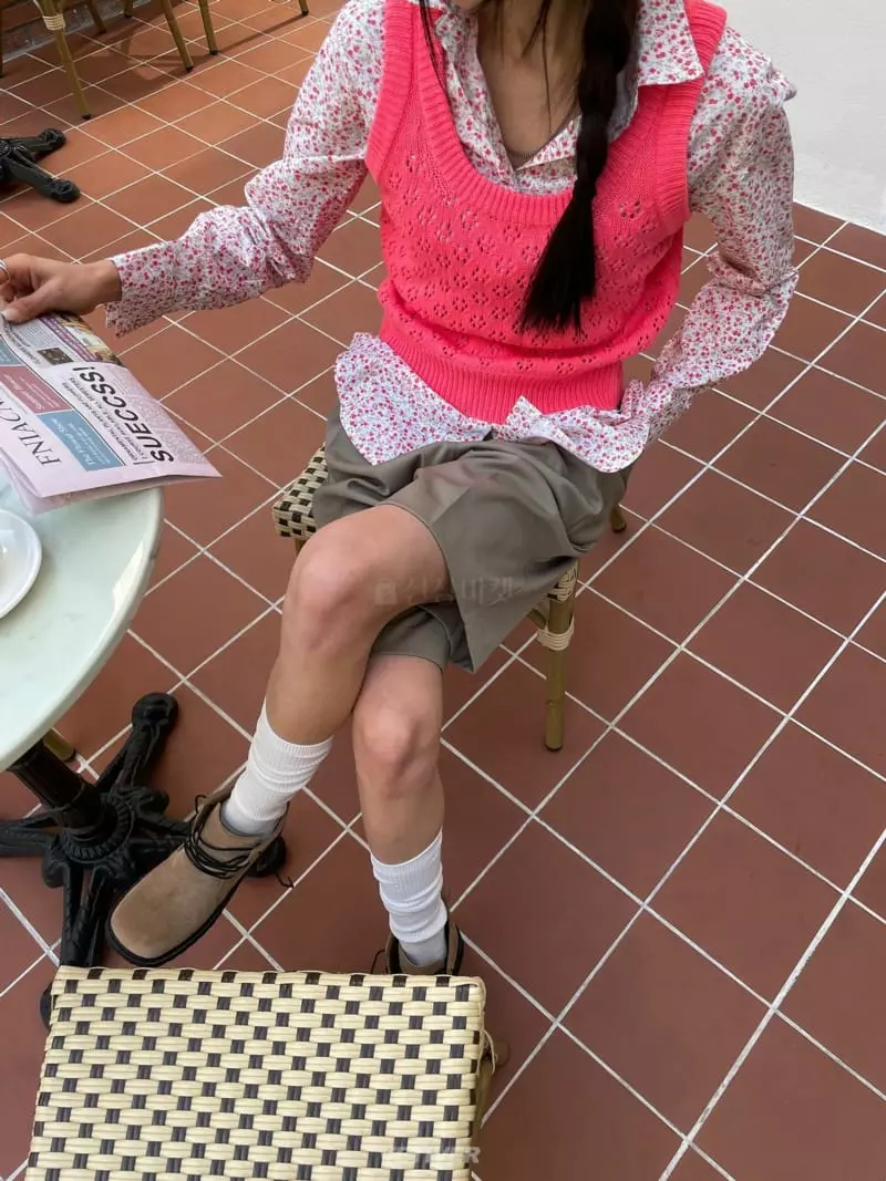 Vetiver - Korean Women Fashion - #vintageinspired - Flo Knit Vest