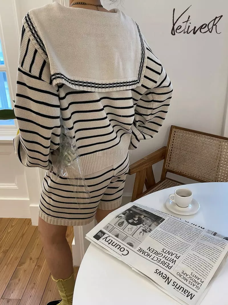 Vetiver - Korean Women Fashion - #vintagekidsstyle - Roem Knit Top Bottom Set - 2