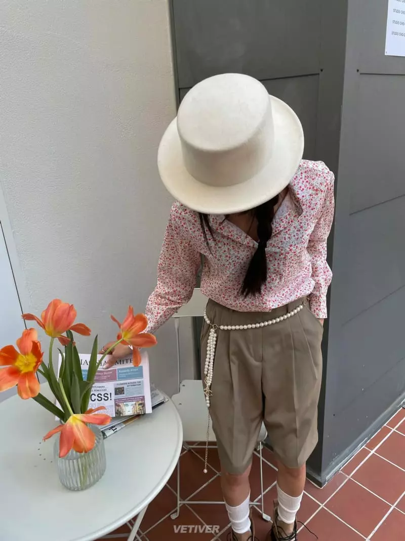 Vetiver - Korean Women Fashion - #vintagekidsstyle - Flower Shirt - 3