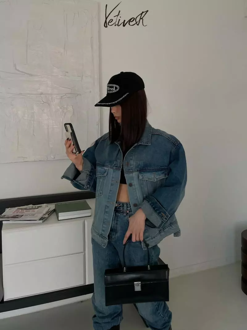 Vetiver - Korean Women Fashion - #womensfashion - Coloring Denim Jacket - 3