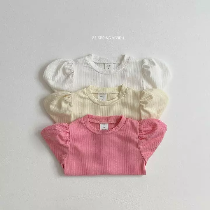 Vivid I - Korean Children Fashion - #Kfashion4kids - Puff Sleeves Tee - 3