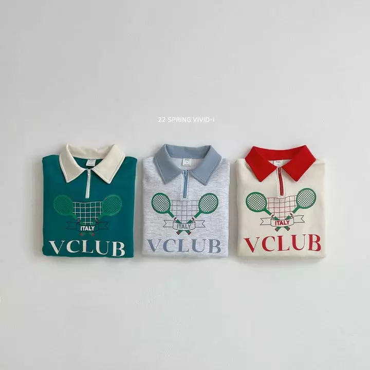 Vivid I - Korean Children Fashion - #Kfashion4kids - Tennis Collar Sweatshirt - 2