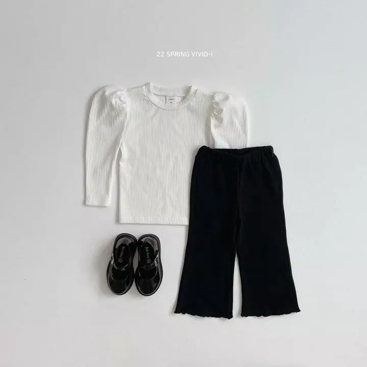 Vivid I - Korean Children Fashion - #childofig - Puff Sleeves Tee - 11