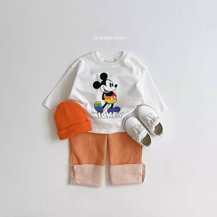 Vivid I - Korean Children Fashion - #childrensboutique - Color Disney Tee - 7