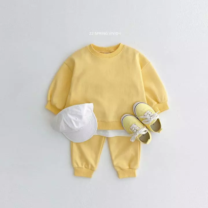 Vivid I - Korean Children Fashion - #childrensboutique - Spring Vivid Top Bottom Set - 2