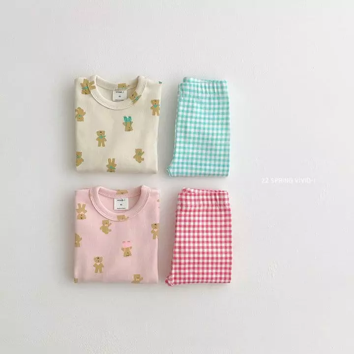 Vivid I - Korean Children Fashion - #discoveringself - Bear Check Easywear