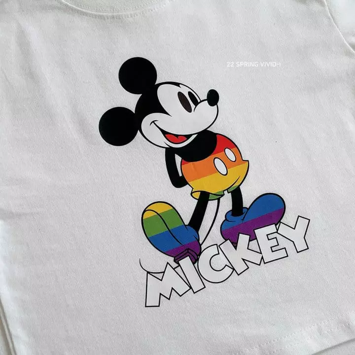 Vivid I - Korean Children Fashion - #fashionkids - Color Disney Tee - 10