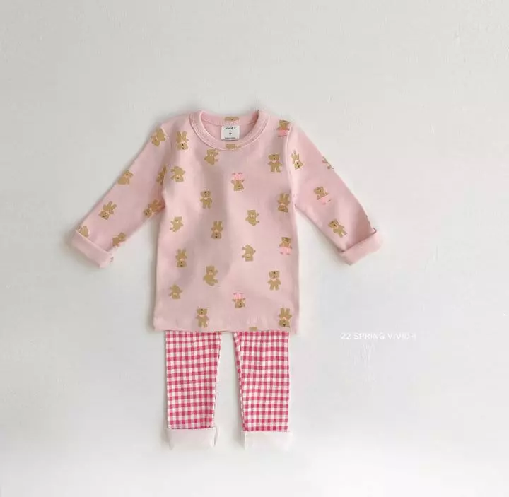 Vivid I - Korean Children Fashion - #fashionkids - Bear Check Easywear - 2